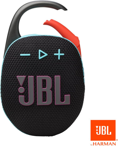 JBL Clip 5 - Ultra-Portable,Waterproof & Dustproof Bluetooth Speaker,Big Pro Sound with Punchy bass,Integrated Carabiner,Up to 12 Hours of Play,Made in Part with Recycled Materials(Black & Orange)