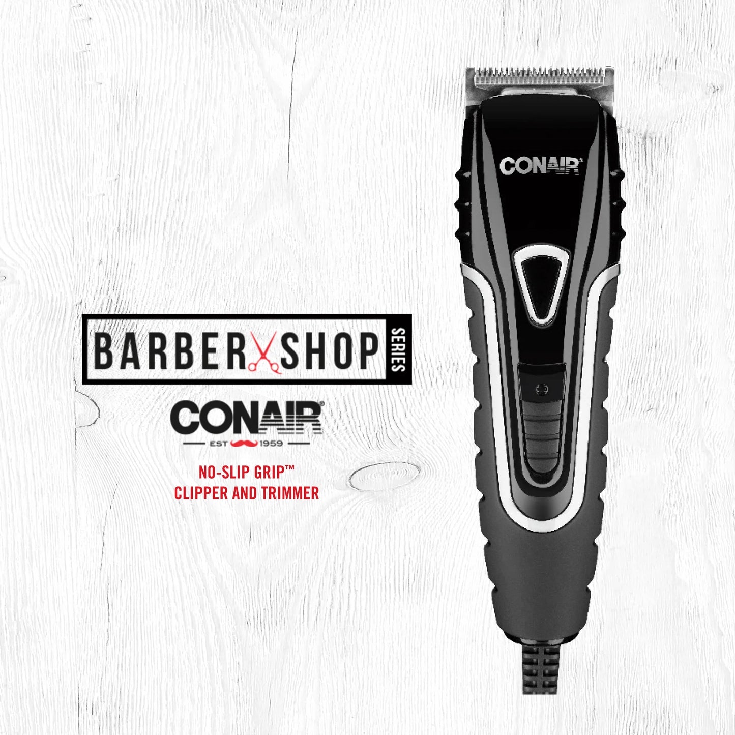 ConairMAN Barbershop Series Professional No-Slip Grip 20-Piece Haircut Kit, Home Hair Cutting Kit HC2000