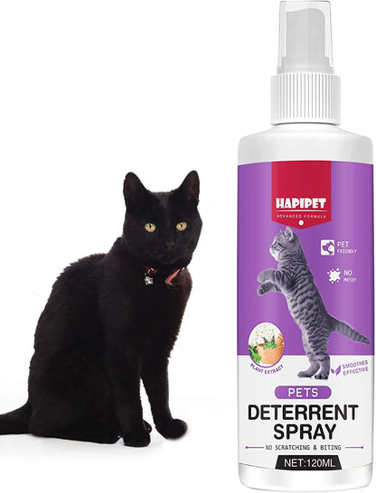 Cat Spray Deterrent, Anti-Scratch Cat Training Spray - Protects Furniture- Indoor & Outdoor Use, 120ml