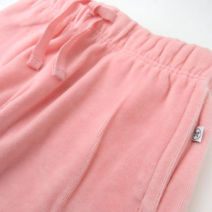 HonestBaby 2-Piece Cozy Velour Sweatshirt and Jogger Sweatpants Set 100% Organic Cotton for Toddler, Baby Boys, Girls, Pink, 0-3 Months