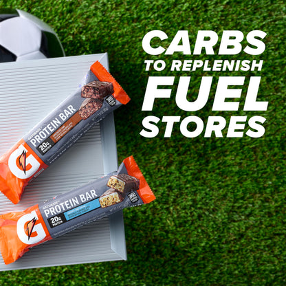 Gatorade Whey Protein Bars, Chocolate Caramel, 2.8 oz bars (Pack of 12, 20g of protein per bar)