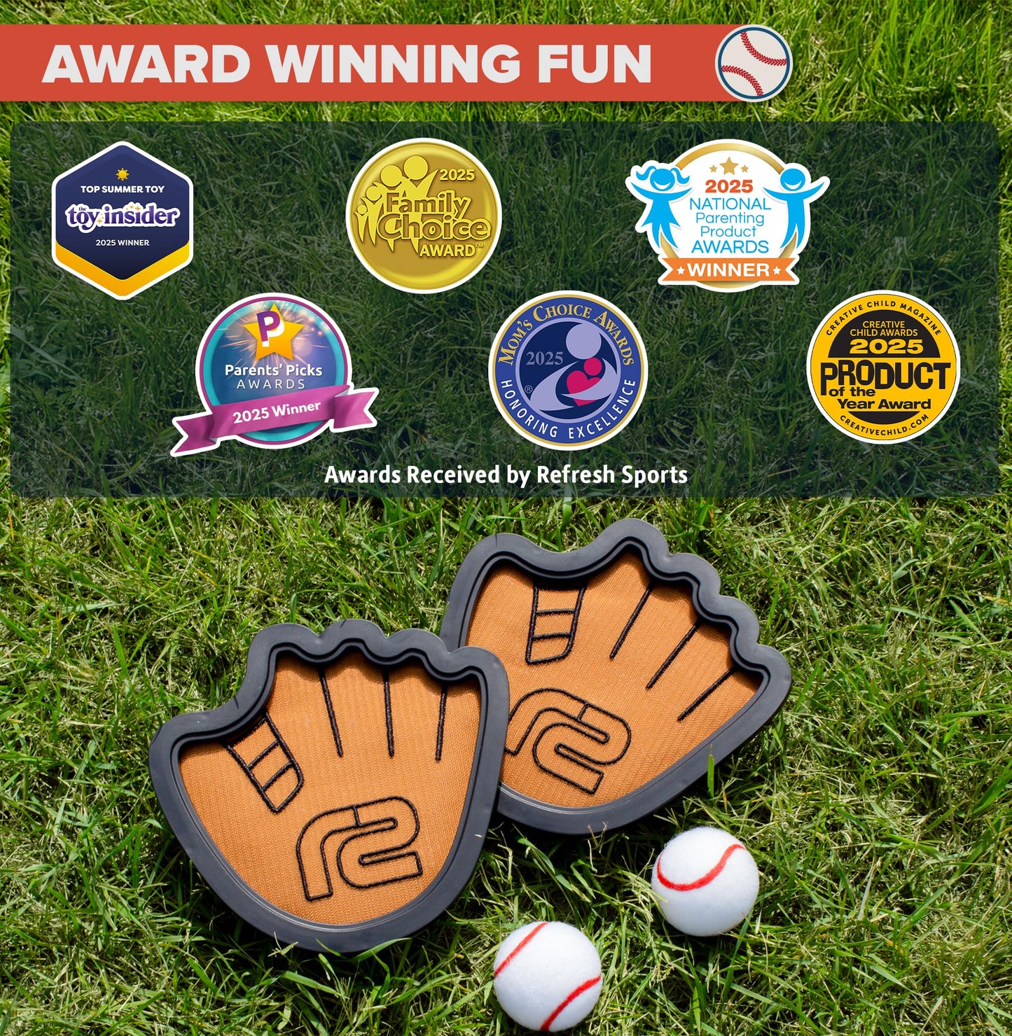 Toss and Catch Ball Set: Fun Ball and Catch Game - Baseball Gifts for Boys & Girls - Easter Gifts for Kids & Toddler Toys for 9 8 7 6 5 4 3 + Year Old Boys Birthday Gift & Easter Basket Stuffers Idea