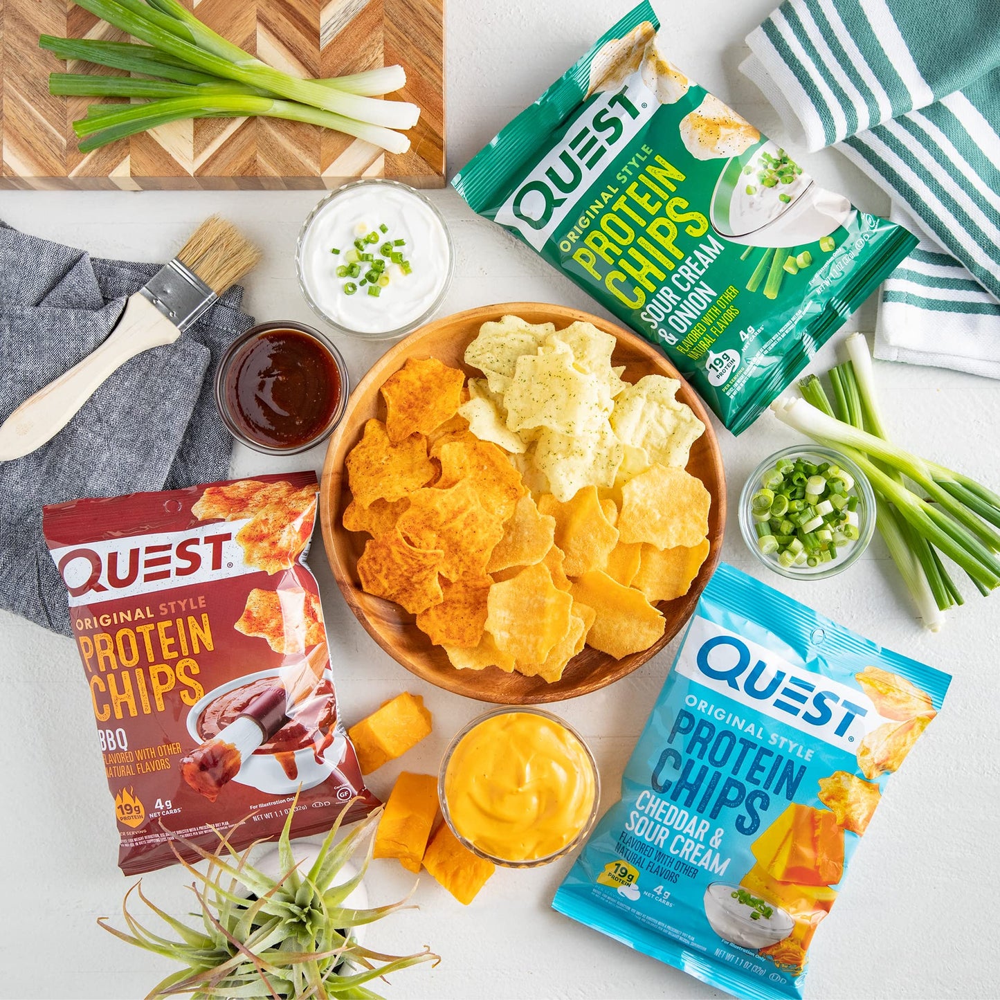 Quest Nutrition Protein Chips Variety Pack Bundle, High Protein, Low Carb, 24 Count