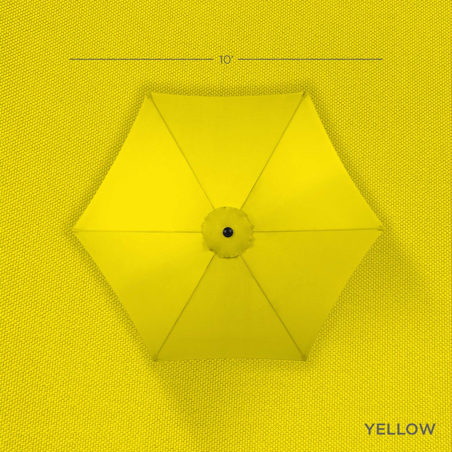 Best Choice Products 10ft Outdoor Table Compatible Steel Polyester Market Patio Umbrella w/Crank and Easy Push Button Tilt - Yellow