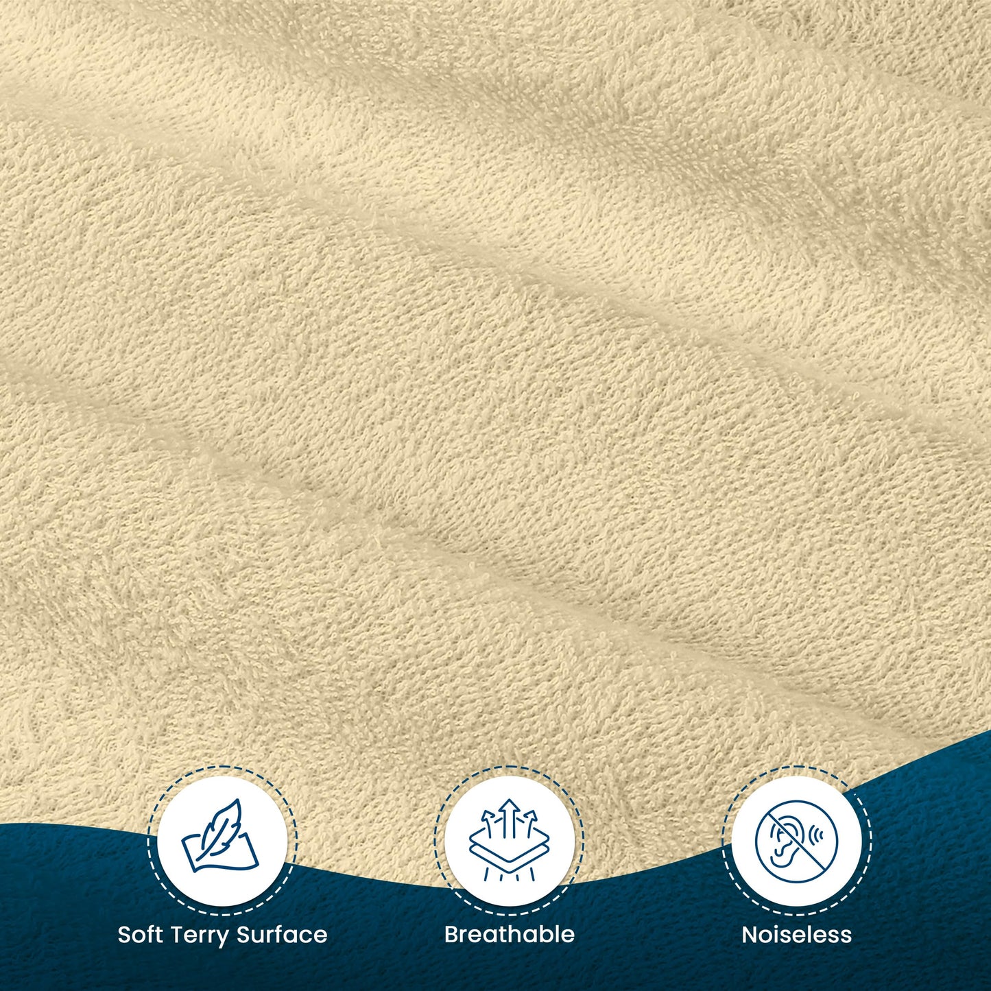 Utopia Bedding Waterproof Mattress Protector Full Size, Premium Terry Mattress Cover 200 GSM, Breathable, Fitted Style with Stretchable Pockets (Beige)