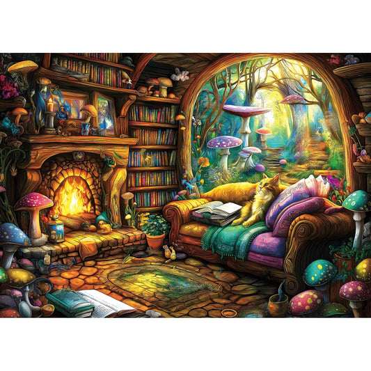 Blueforest 1000 Piece Jigsaw Puzzle for Adults, Enchanting Fantasy Forest Mushroom Landscape Puzzle Hard Impossible Difficult Challenging Family Puzzles for Adults Perfect for Game Nights