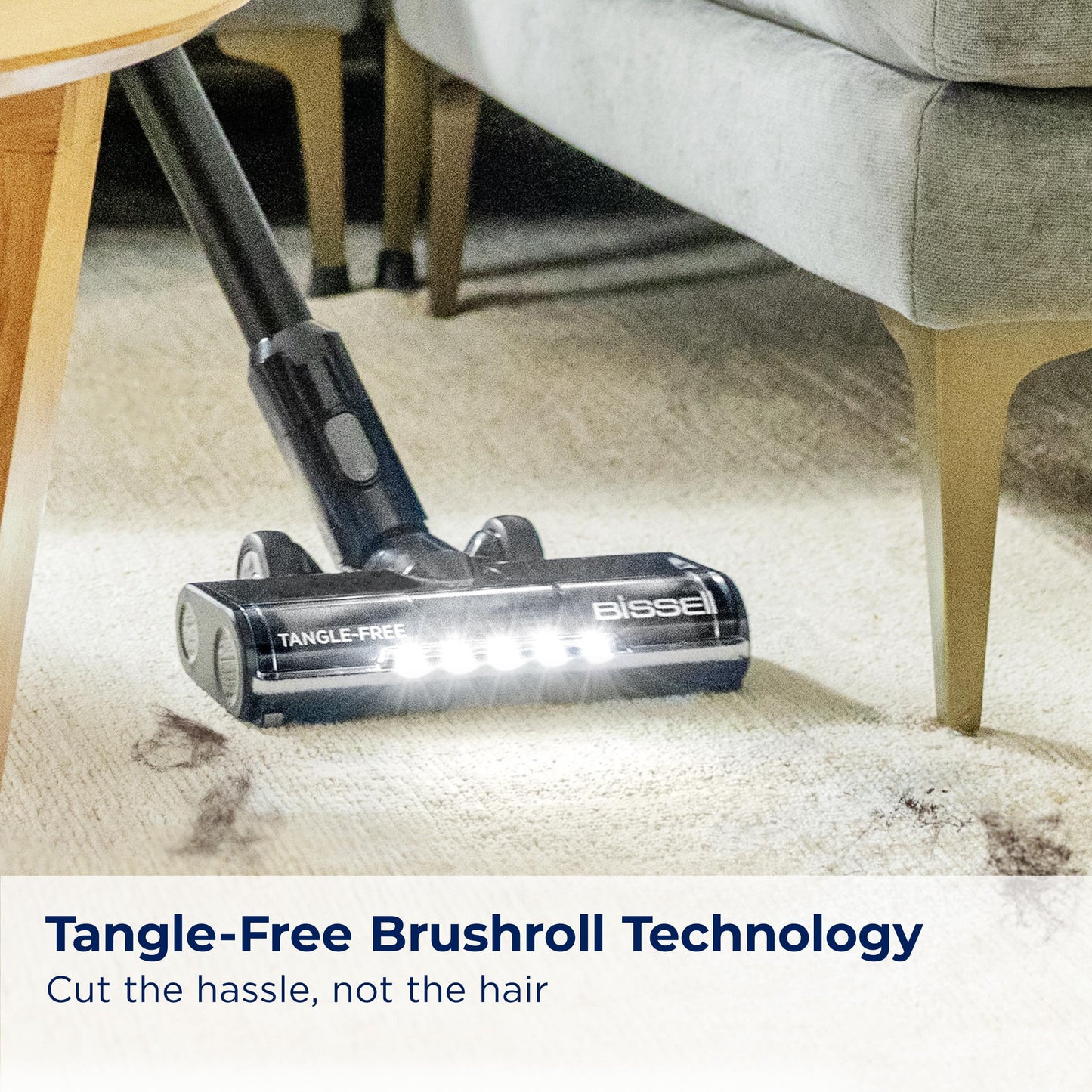 Bissell CleanView XR 200W Lightweight Cordless Vacuum w/Removable Battery, 35-min runtime, Tangle-Free Brush Roll, LED Lights, XL Tank, Dusting & Crevice Tool, Wall Mount, 3789U