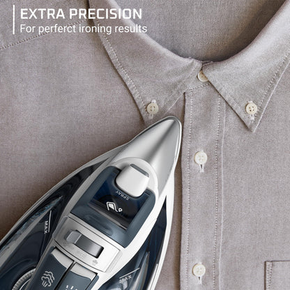Rowenta Iron Steamer for Clothes, Focus Stainless Steel Soleplate, 400 Microsteam Holes, Powerful Steam Iron, Lightweight, Leakproof, 1725 Watts