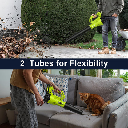 SUNCHERS Leaf Blower Cordless with 2 Batteries and Charger, Electric Battery Powered Cordless Leaf Blower, Portable Lightweight Handhold Blowers for Blowing Leaves, Patio Cleaning, Lawn Care and Dust