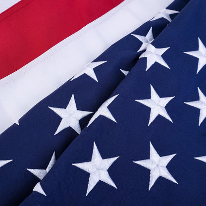 American Flag 3x5 FT Long Lasting 420D Heavy Duty US Flags for High Wind TearProof Polyester USA Flag with Embroidered Stars, Sewn Stripes, Brass Grommets