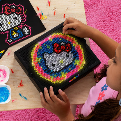 Lite Brite Super Bright HD, Hello Kitty Edition - Create Art with Light, Enhances Creativity, Gift for Girls and Boys Ages 6+