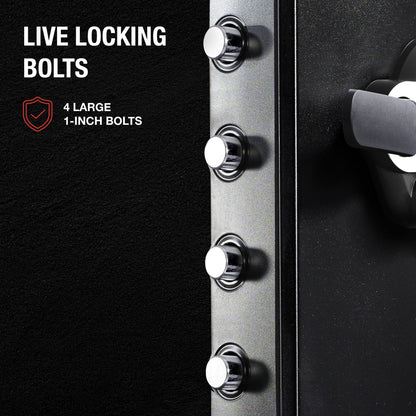 SentrySafe Medium Gray Fireproof Safe and Waterproof Safe Box with Dial Combination, Home Security for Money, Documents, or other Valuables, 1.23 Cubic Feet, SFW123DSB