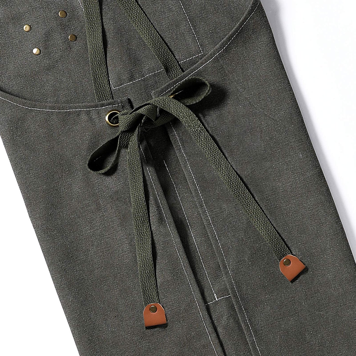 AFUN Chef Aprons for Men Women with Large Pockets, Cotton Canvas Cross Back Heavy Duty Adjustable Work Apron, Size M to XXL(Grey)