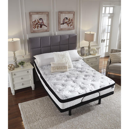 Signature Design by Ashley King Size Chime 12 Inch Medium Firm Hybrid Mattress with Cooling Gel Memory Foam for Pressure Relief