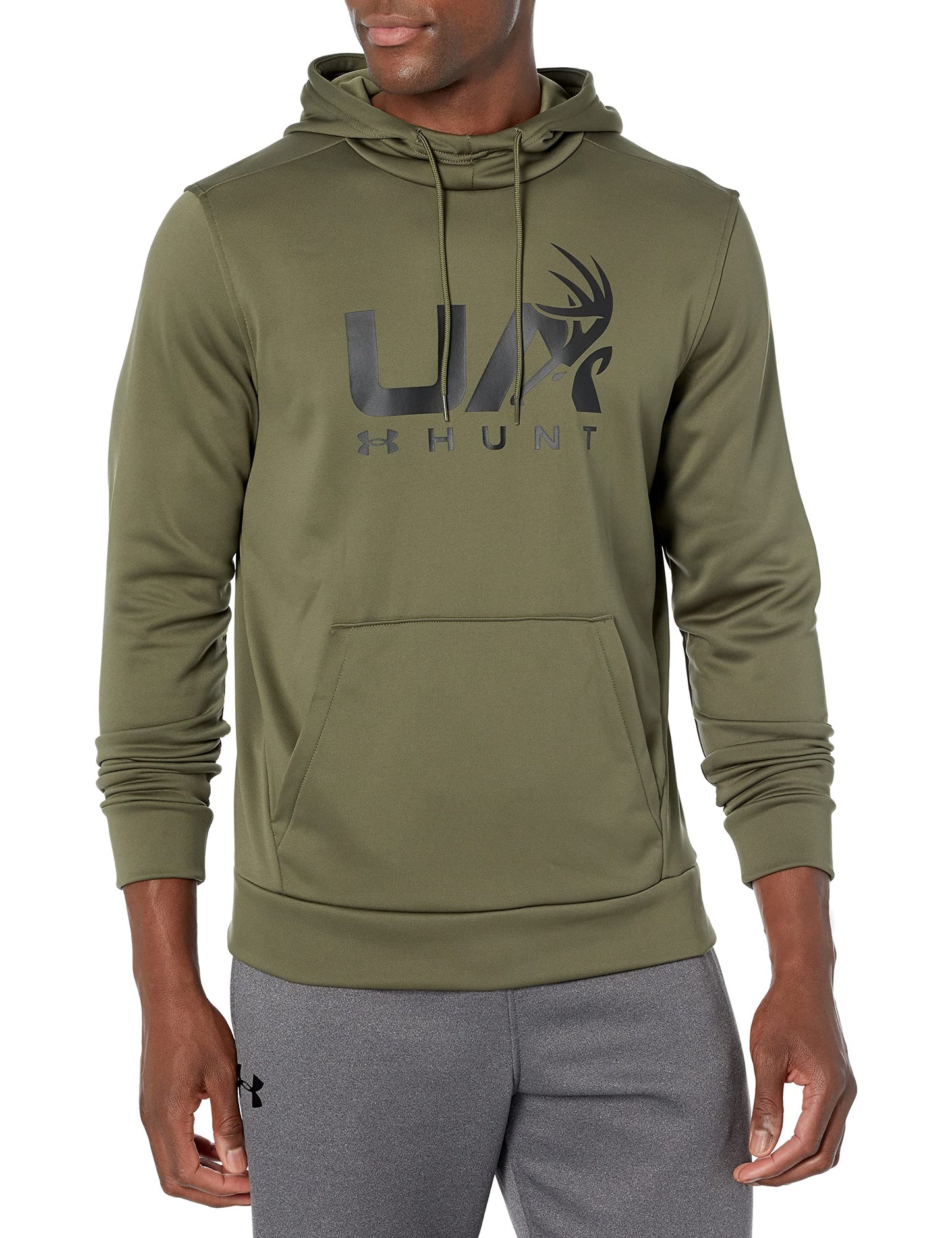 Under Armour Mens ArmourFleece Hunt Hoodie, (390) Marine OD Green / / Black, Large