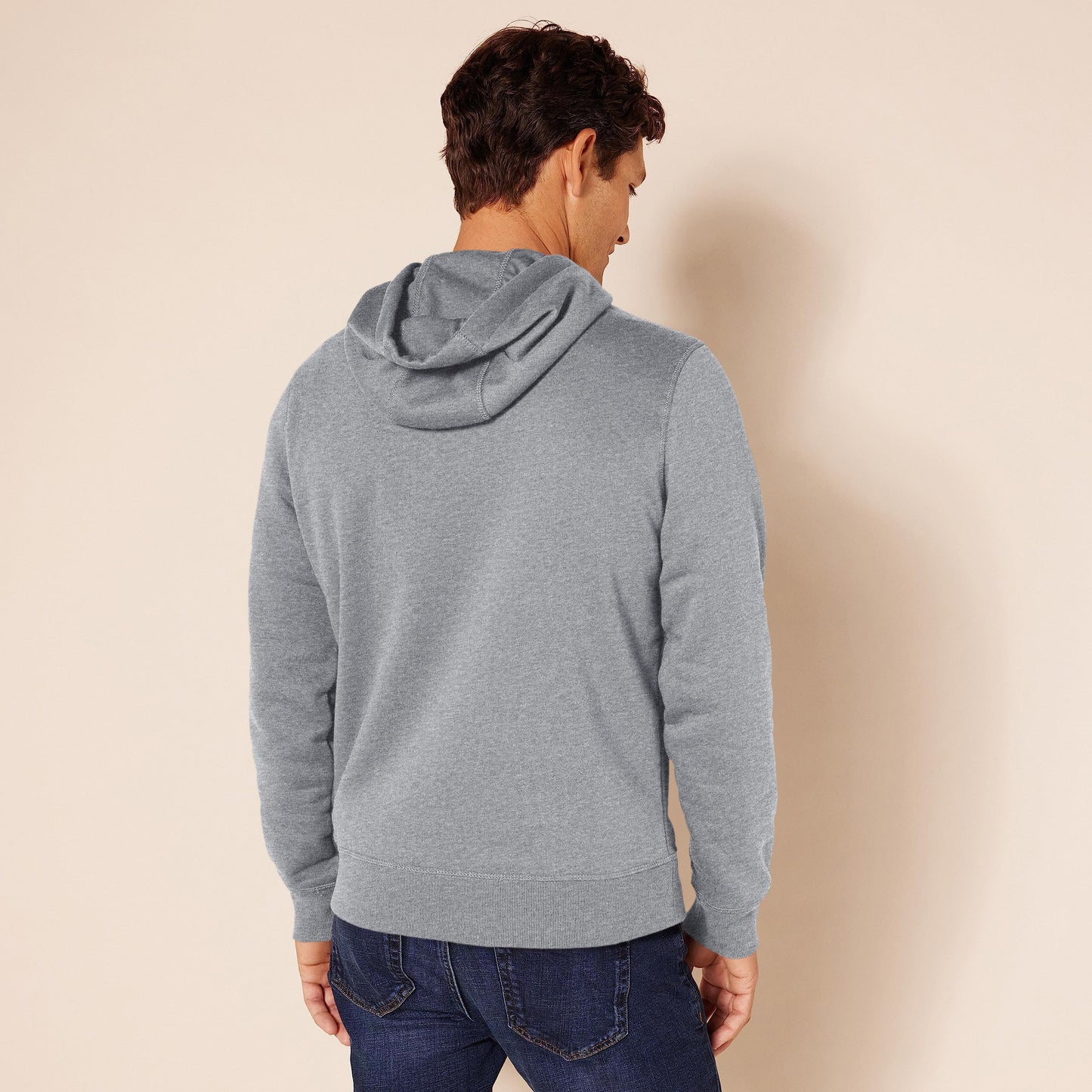 Amazon Essentials Men's Sweatshirt Hoodie, Grey Heather, Medium, Big & Tall Options Available