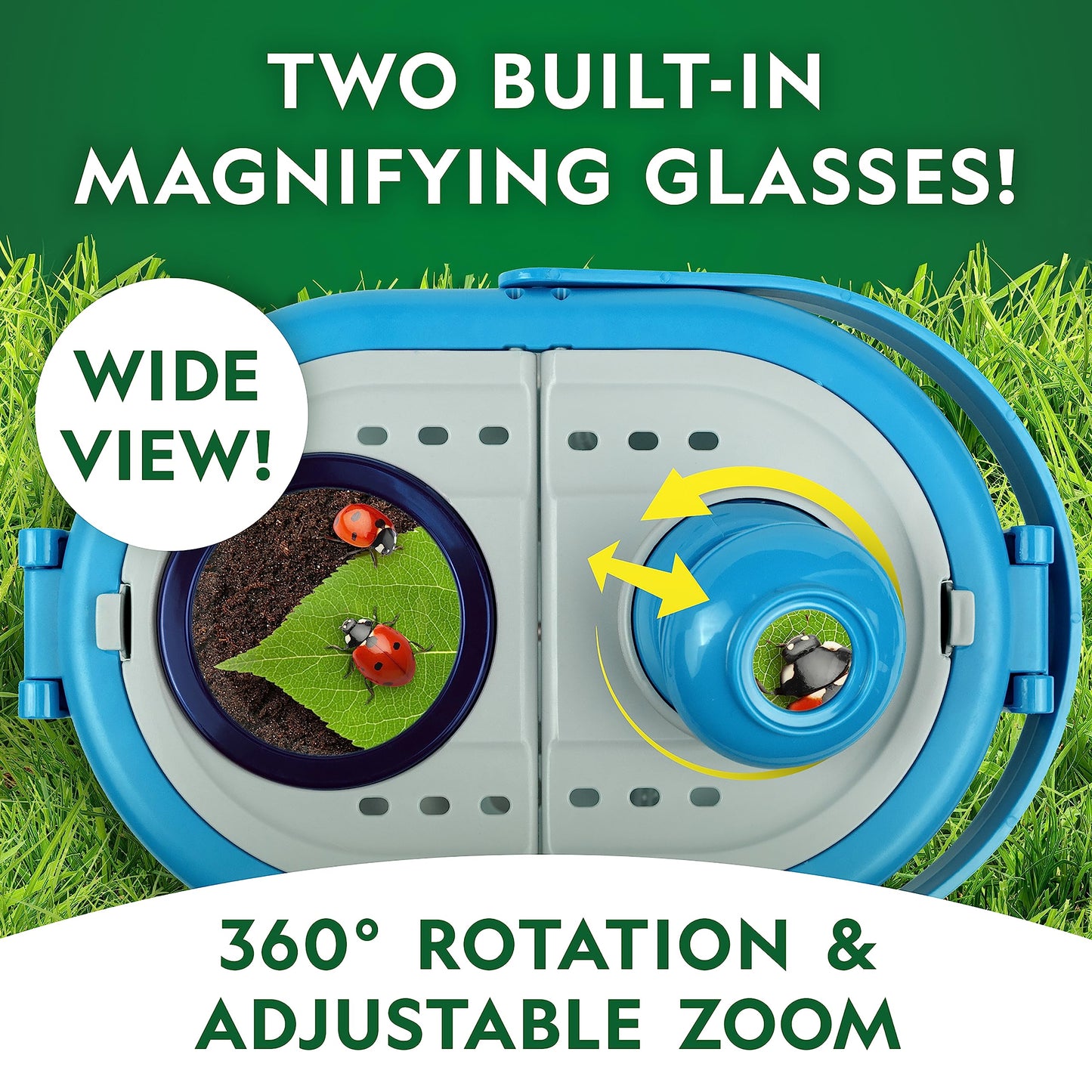 National Geographic Bug Catcher Kit for Kids - Kids Bug Habitat with Magnified Viewer, Bug Catcher, Tweezers & Learning Guide, Insect Habitat, Outdoor Toys, Kids Bug Catching Kit, Bug Box