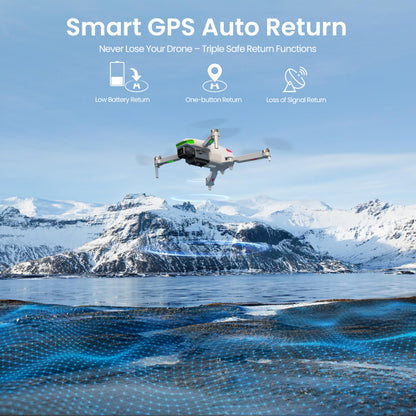 PLEGBLE Drone with EIS 4K Camera for Adults, GPS Drone with 5.0" Screen on Controller, 70 Mins Flight, Long Range Transmission, AI Track&Orbit Mode, Follow Me, Auto Return, Lightweight and Foldable RC Drones for Beginner Toy Gifts, Under 249g