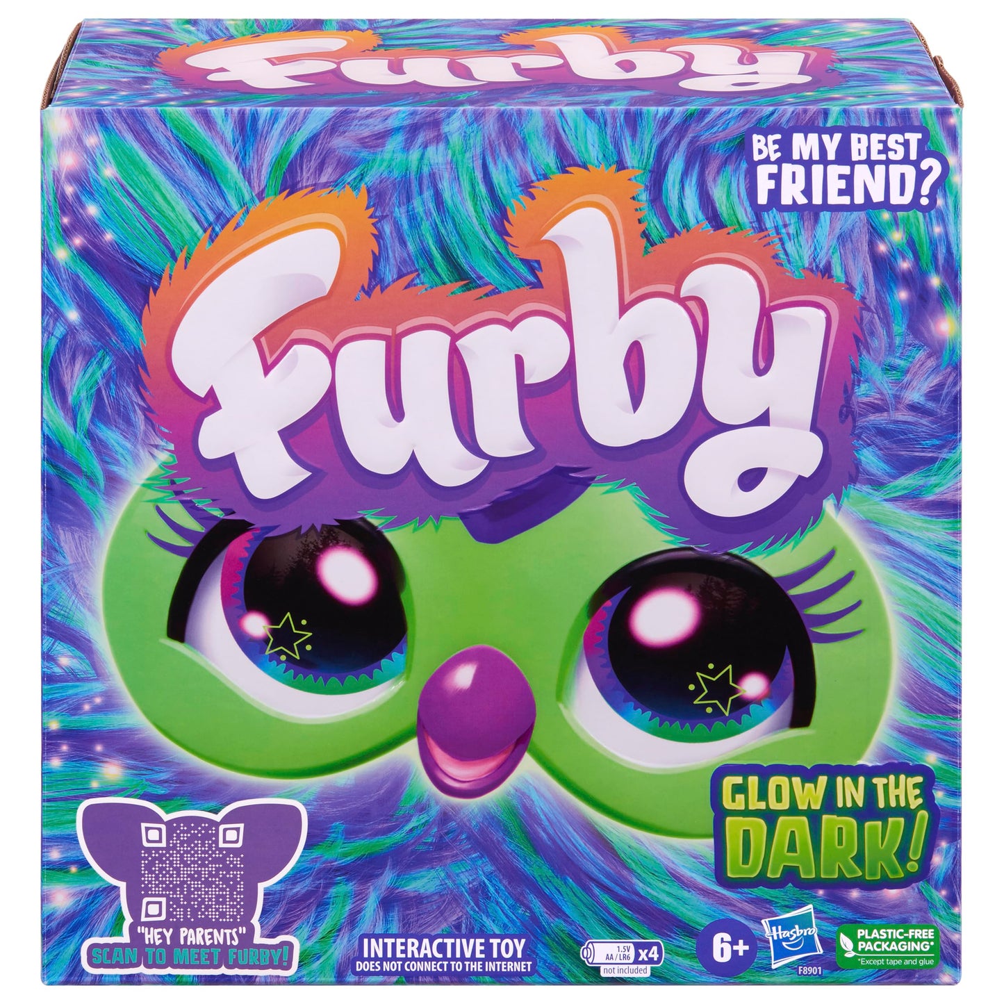 Furby Galaxy Edition, Glow in The Dark, 15 Fashion Accessories, Interactive Plush Toys for 6 Year Old Girls & Boys & Up, Voice Activated Animatronic (Amazon Exclusive)