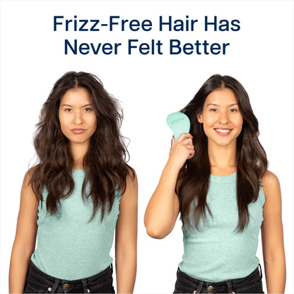 Glide Thru Detangling Brush by Crave Naturals - Tangle-Free Hairbrush for Curly and Straight Hair - Gentle Detangler for Kids, Teens, and Adults - Wet and Dry Hair Care - Travel-Friendly, Turquoise