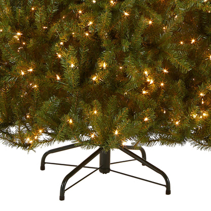 National Tree Company 6.5 ft Pre-Lit Dunhill Fir Artificial Christmas Tree, 650 Clear Lights, 1,838 Tips, Includes Stand, Green