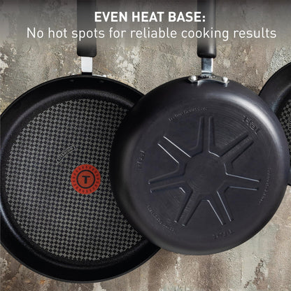 T-Fal Ultimate Hard Anodized Nonstick Fry Pan 10.25 Inch Oven Safe 400F Cookware, Pots and Pans, Dishwasher Safe Black