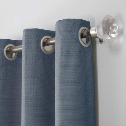 Sun Zero Cooper Thermal Insulated Energy Efficient Grommet Curtain Panel, 40" x 95", Blue