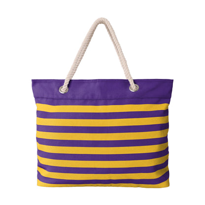 FOCO Minnesota Vikings Nautical Stripe Tote