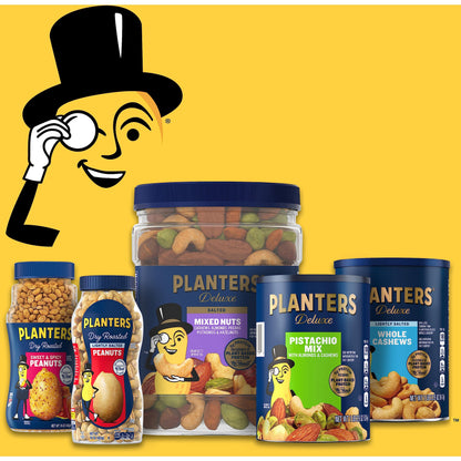 Planters Lightly Salted Dry Roasted Peanuts (6 ct Pack, 2.2 lb Containers)