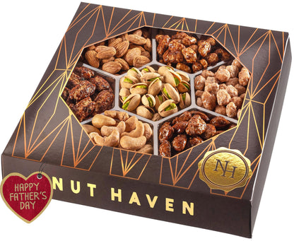 Holiday Christmas Nuts Gift Basket - Extra Large Assortment of Sweet & Roasted Salted Gourmet Nuts - Assorted Food Gift Box for Christmas, Holiday, Family, Sympathy, Men & Women.