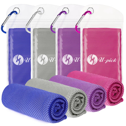 U-pick Cooling Towels Bulk [40"x12"] Stay Cool Neck Rags for Hot Weather Gym, Yoga, Workout, Golf, Sports, Camping,Travel