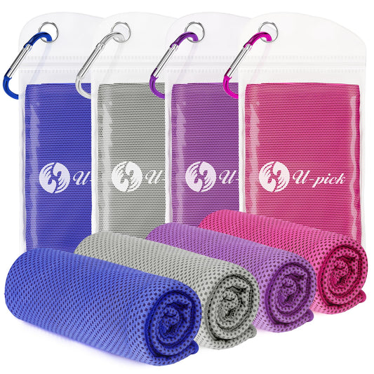 U-pick Cooling Towels Bulk [40"x12"] Stay Cool Neck Rags for Hot Weather Gym, Yoga, Workout, Golf, Sports, Camping,Travel