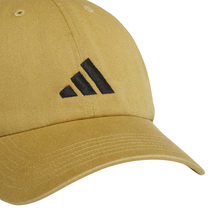 adidas Men's Ultimate Hat Relaxed Crown Adjustable Fit Strapback Cotton Baseball Cap, Khaki/Black