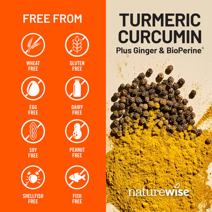 NatureWise Curcumin Turmeric 2250mg - 95% Curcuminoids & BioPerine Black Pepper Extract for Advanced Absorption - Daily Joint and Immune Health Support - Vegan, Non-GMO, 180 Count[60-Day Supply]