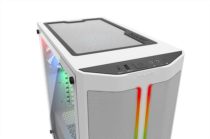 be quiet! Pure Base 500DX ATX Midi Tower PC case | ARGB | 3 Pre-Installed Pure Wings 2 Fans | Tempered Glass Window | White | BGW38