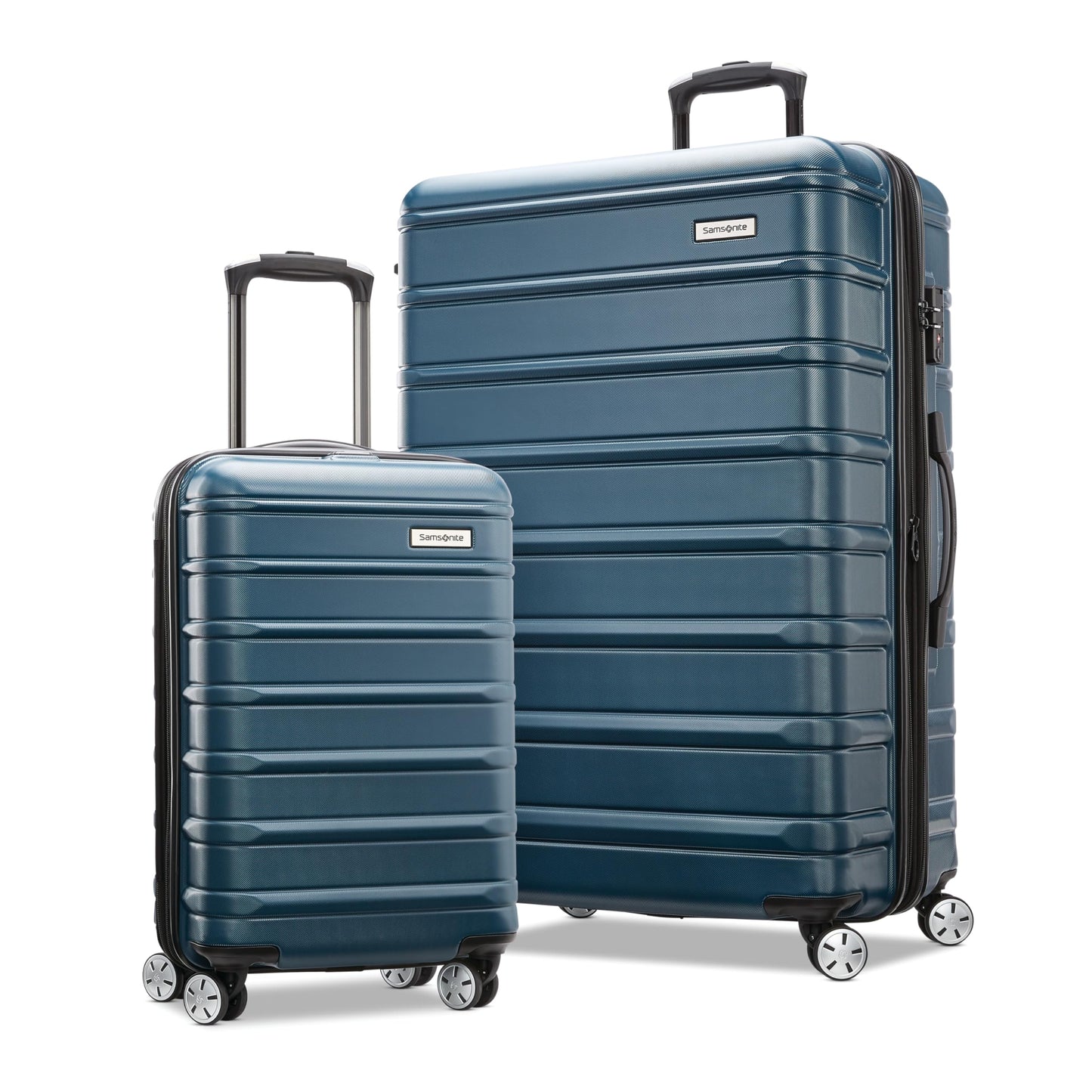 Samsonite Omni 2 Hardside Expandable Luggage with Spinner Wheels, 2-Piece Set (19/28), Nova Teal