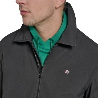 Champion Men's Lightweight Laydown Collar Jacket, Black, Medium