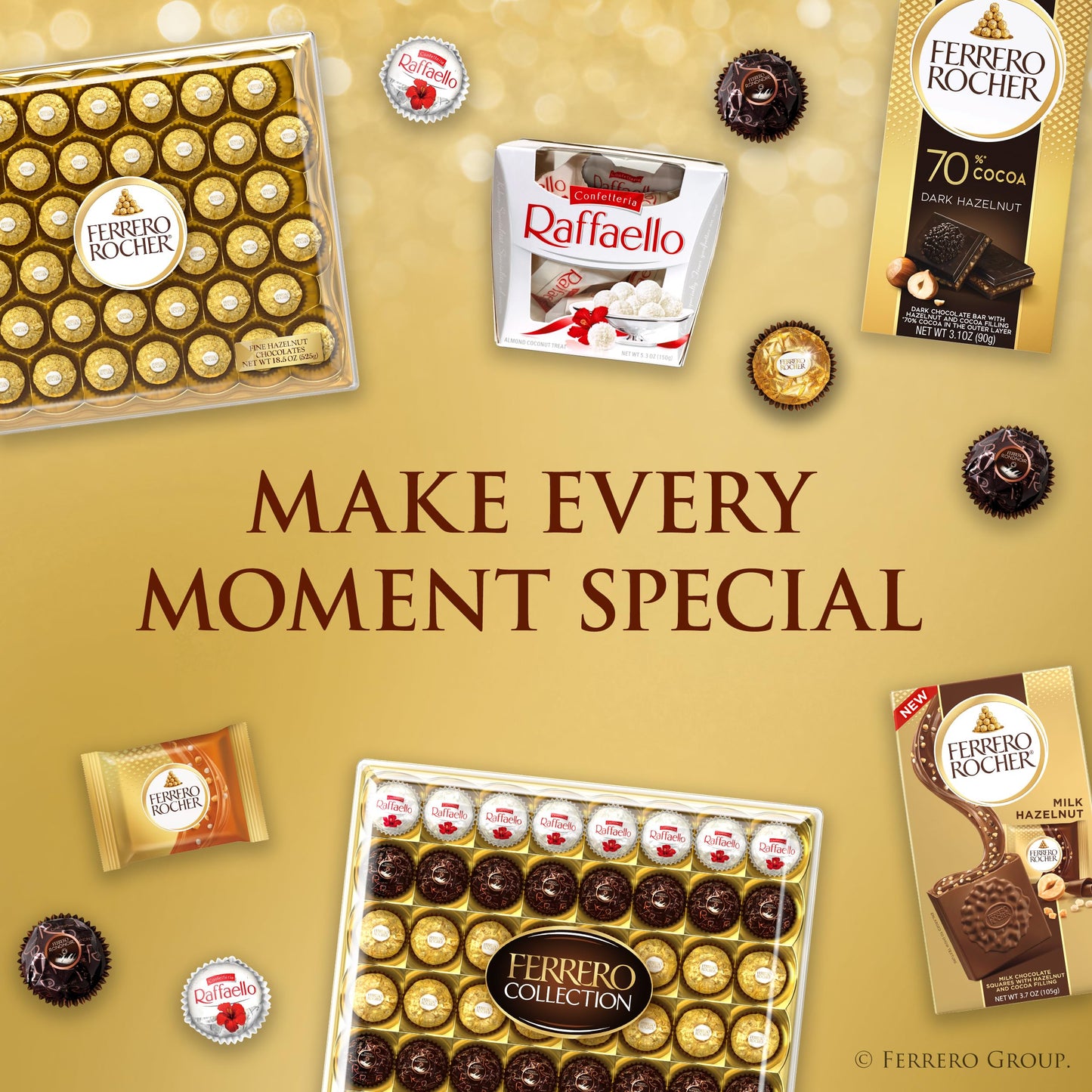 Ferrero Rocher Fine Hazelnut Chocolates, Valentine’s Day Heart Gift Box, 16 Piece Premium Chocolate for Gifting, 7 oz