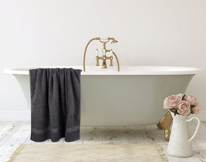 Utopia Towels Jumbo Bath Sheet 2 Piece, 600 GSM, 35 by 70 Inches, 100% Ring Spun Cotton, Absorbent and Quick Dry Extra Large Bath Towel, Grey
