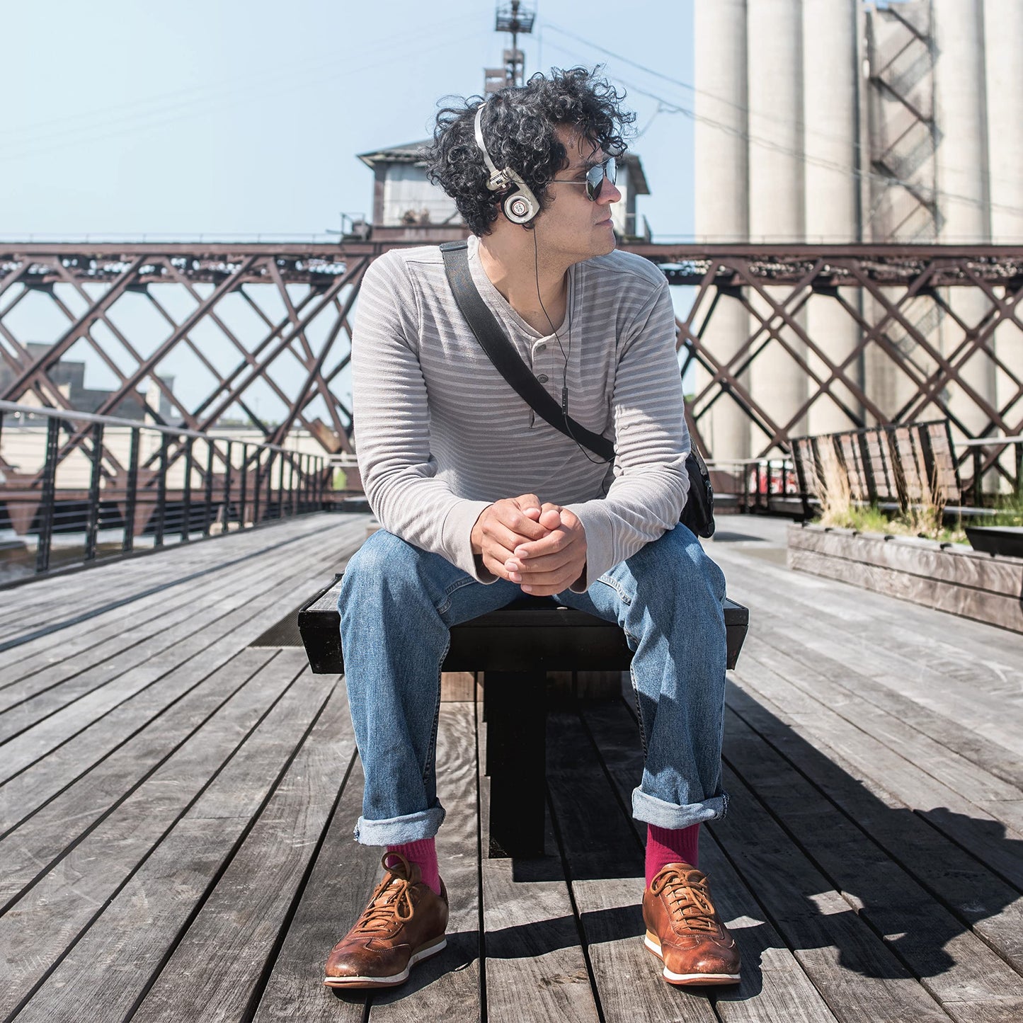 Koss Porta Pro Limited Edition On-Ear Headphones, in-Line Microphone, Volume Control and Touch Remote Control, Retro Style, Includes Hard Carry Case, Wired with 3.5mm Plug, Rhythm Beige