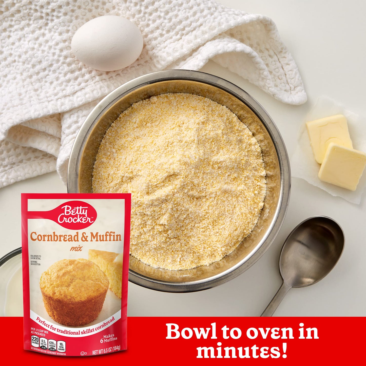 Betty Crocker Cornbread and Muffin Baking Mix, 6.5 oz. (Pack of 9)