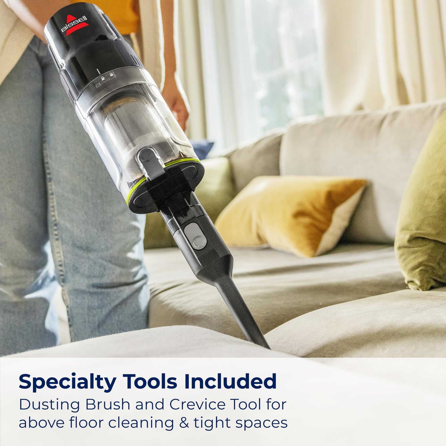 BISSELL CleanView XR Pet 300w Lightweight Cordless Vacuum w/ Removable Battery, 40-min runtime, Deep-Cleaning Furbrush & Tangle-Free Brush Roll, LED lights, XL Tank, Dusting & Crevice Tool, Wall Mount