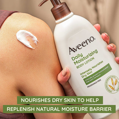 Aveeno Active Naturals Daily Moisturizing Lotion, 18-Ounce Pump (Pack of 2)