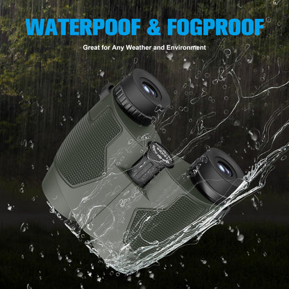 Binoculars 12x25 for Adults and Kids Night Vision Binoculars Compact Binocular Large Eyepiece Waterproof Binocular Easy Focus Wide Field of View for Bird Watching,Hiking,Hunting,Concert