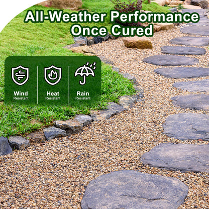 Teexpert 1 Gallon Rock Glue for Landscaping – Strong Pea Gravel Binder & Stone Adhesive for Walkways, Yards, Patios, and Decorative Driveway Edges