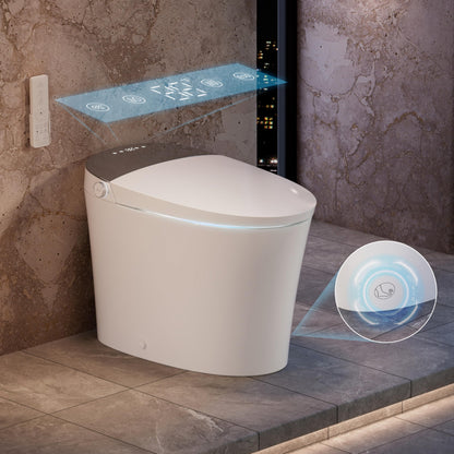 CANEST Smart Toilet with Bidet Built in, 1000 Gram MaP Flush Score, Bidet Toilet 12" Rough-in, Dual-Flush 1.1/1.6GPF with 17" ADA Comfort Chair Height Seat, Auto Open Close, Heated Seat, Night Light