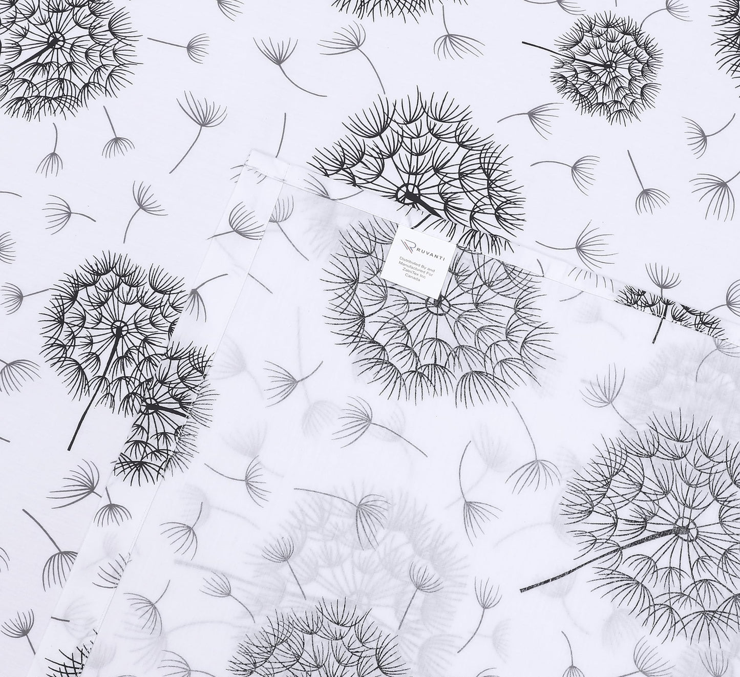 RUVANTI 100% Cotton King Size Sheets Set, 4 Pieces, Soft & Breathable Percale Weave Bedding, Deep Pocket 16", Hotel Standard, Crisp Cool Feel, Durable, Perfect Floral Bed Sheet, Dandelion