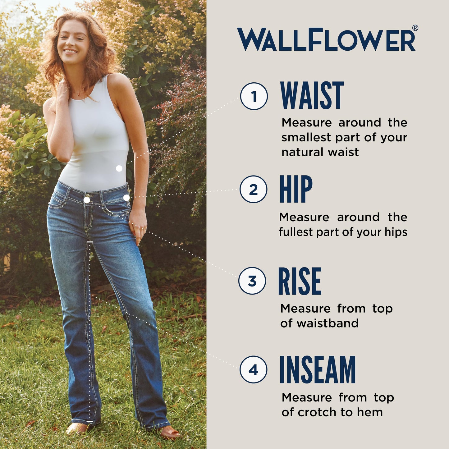 WallFlower Women's InstaStretch Luscious Curvy Bootcut Jeans, Heidi, 9 Long