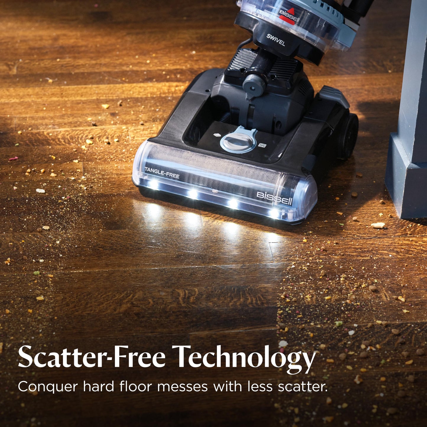 Bissell CleanView Max Tangle-Free Rewind with LED Headlights, Tangle-Free Brush Roll, Automatic Cord Rewind, Included pet Tools, 4073L