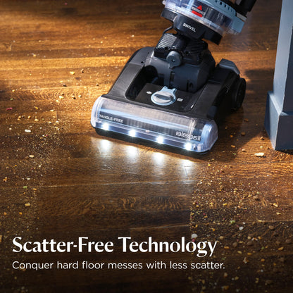 Bissell CleanView Max Tangle-Free Rewind with LED Headlights, Tangle-Free Brush Roll, Automatic Cord Rewind, Included pet Tools, 4073L